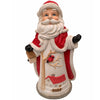 Babbo natale in poli-resina h 62 cm decorazione natalizia rosso statuina