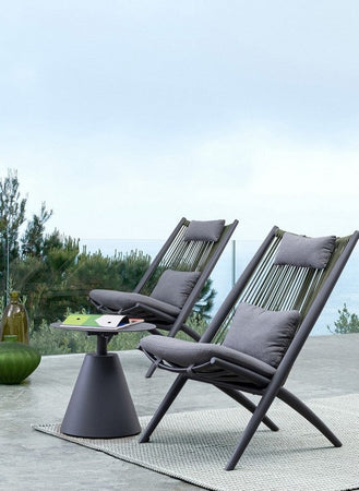 Tavolino da caffe "Aloha" per lettino da esterno e giardino Ø 50 cm in alluminio