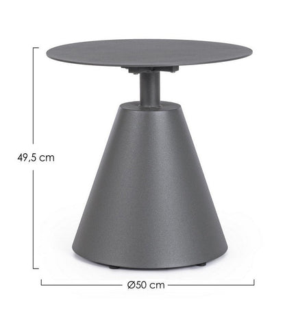Tavolino da caffe "Aloha" per lettino da esterno e giardino Ø 50 cm in alluminio