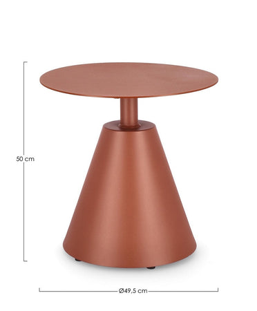 Tavolino da caffe "Aloha" per lettino da esterno e giardino Ø 50 cm in alluminio