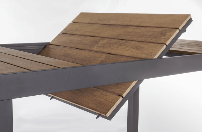 Tavolo allungabile "Elias" in alluminio e polywood da esterno per giardino 200 cm
