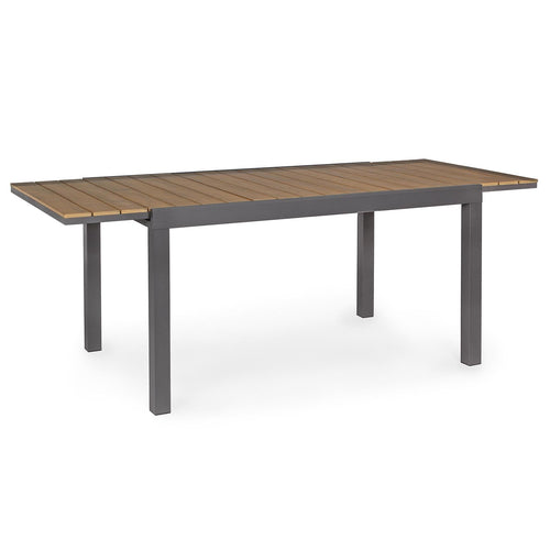 Tavolo allungabile Elias in alluminio e polywood da esterno per giardino 200 cm