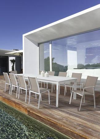 Tavolo allungabile "Konnor" in alluminio verniciato da esterno per giardino e veranda 160/240 cm