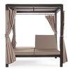 Lettino Daybed Dream prendisole ad isola per giardino e piscina, baldacchino reclinabile con tende