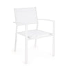 Poltrona Hilde struttura in alluminio verniciato e texilene per giardino e veranda