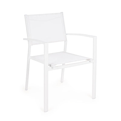 Poltrona Hilde struttura in alluminio verniciato e texilene per giardino e veranda