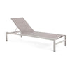 Lettino prendisole in alluminio verniciato Konnor con ruote, ideale per piscina e giardino