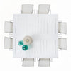 Tavolo allungabile Konnor in alluminio da esterno 160x110/160 per giardino e veranda
