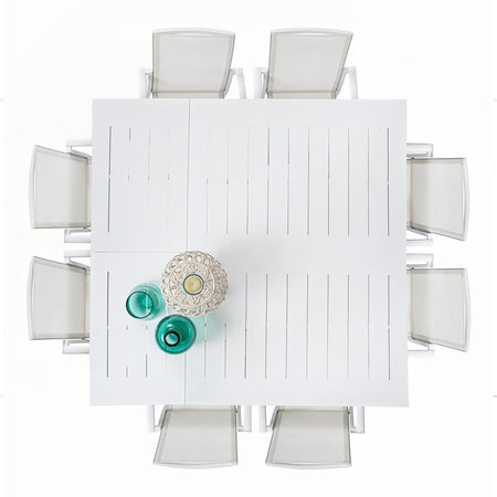 Tavolo allungabile "Konnor" in alluminio da esterno 160x110/160 per giardino e veranda