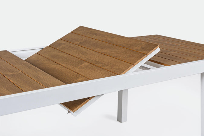 Tavolo allungabile "Elias" in alluminio e polywood da esterno per giardino 200 cm
