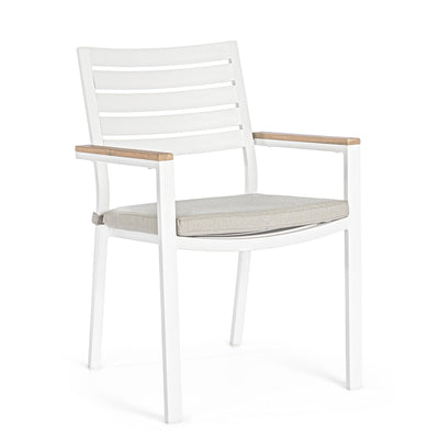 Poltrona Belmar struttura in alluminio verniciato per giardino e veranda