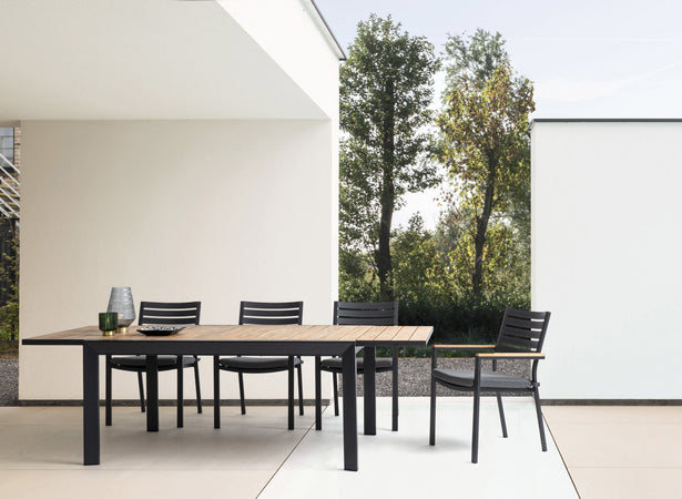 Poltrona "Belmar" struttura in alluminio verniciato per giardino e veranda