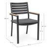 Poltrona Belmar struttura in alluminio verniciato per giardino e veranda