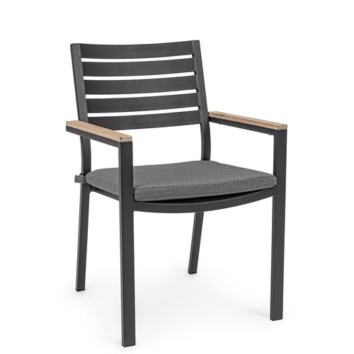 Poltrona Belmar struttura in alluminio verniciato per giardino e veranda