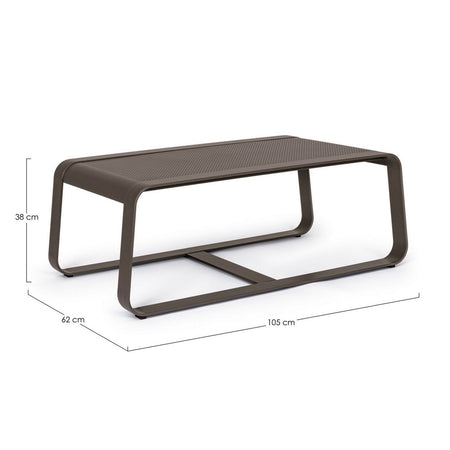 Salottino con cuscini "Merrigan" in alluminio verniciato da giardino e veranda