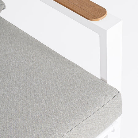 Salottino moderno "Ernst" in alluminio e polywood da giardino e veranda