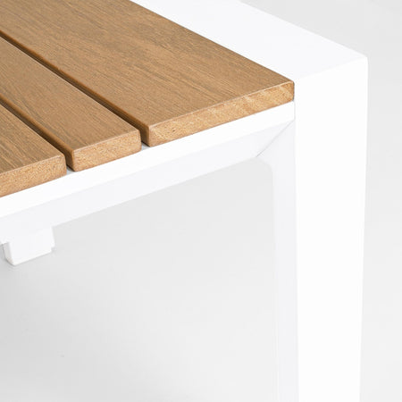 Salottino moderno "Ernst" in alluminio e polywood da giardino e veranda