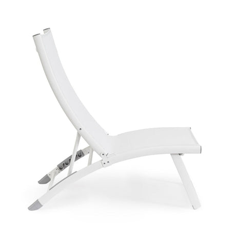 Poltrona Lounge reclinabile "Taylor" struttura in alluminio, da 53 x 166.5 x 90 cm