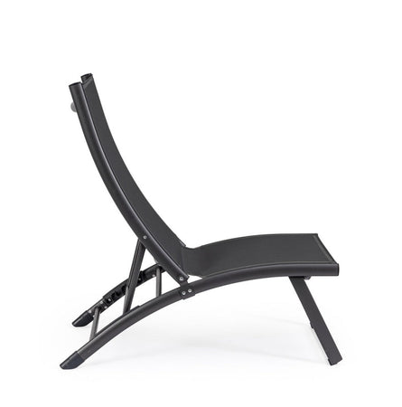 Poltrona Lounge reclinabile "Taylor" struttura in alluminio, da 53 x 166.5 x 90 cm