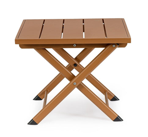 Tavolino "Taylor" quadrato monocolor, con struttura in alluminio, da 44 x 43 cm