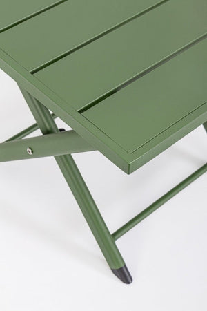 Tavolino "Taylor" quadrato monocolor, con struttura in alluminio, da 44 x 43 cm