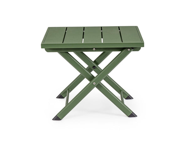 Tavolino "Taylor" quadrato monocolor, con struttura in alluminio, da 44 x 43 cm