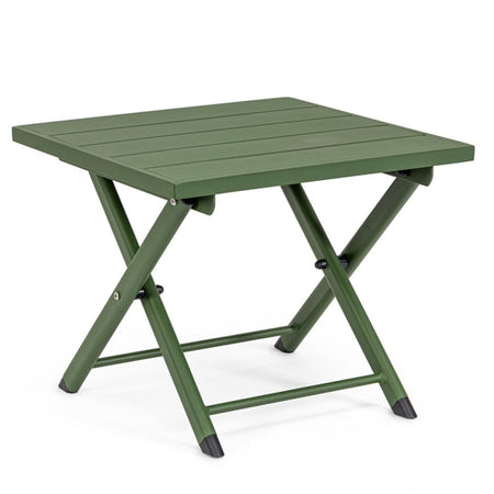 Tavolino "Taylor" quadrato monocolor, con struttura in alluminio, da 44 x 43 cm