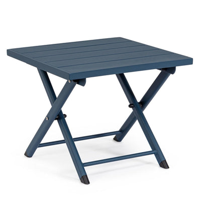 Tavolino Taylor quadrato monocolor, con struttura in alluminio, da 44 x 43 cm