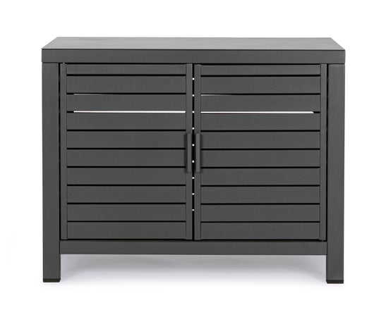 Modulo piano cucina da esterno "Trinidad" struttura in alluminio con 2 ante 90 cm