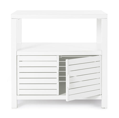 Modulo piano cucina da esterno "Trinidad" struttura in alluminio con 2 ante 2 ripiani 90 cm