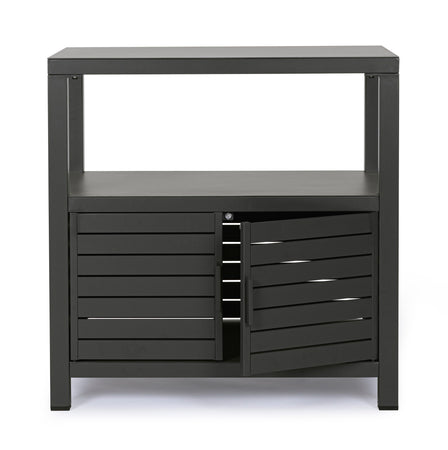 Modulo piano cucina da esterno "Trinidad" struttura in alluminio con 2 ante 2 ripiani 90 cm