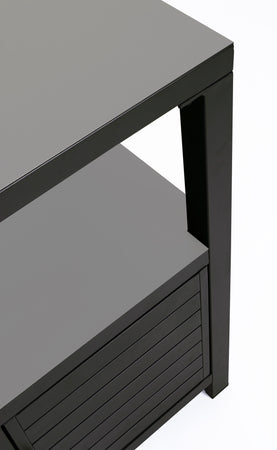 Modulo piano cucina da esterno "Trinidad" struttura in alluminio con 2 ante 2 ripiani 90 cm