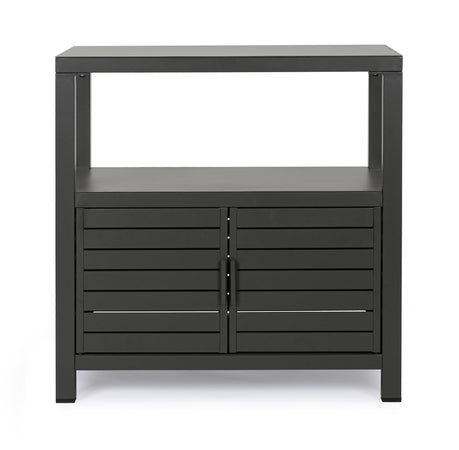 Modulo piano cucina da esterno "Trinidad" struttura in alluminio con 2 ante 2 ripiani 90 cm