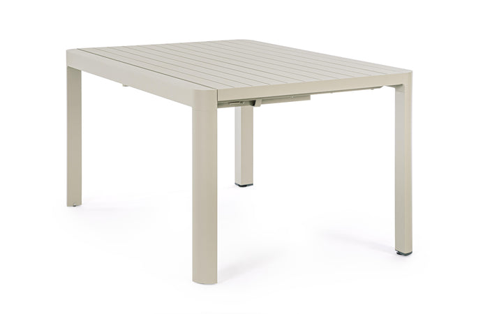Tavolo in alluminio quadrato allungabile "Kiplin" 149 X 97/149 cm