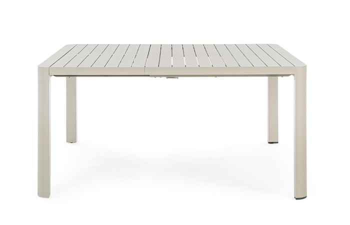 Tavolo in alluminio quadrato allungabile "Kiplin" 149 X 97/149 cm