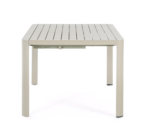 Tavolo in alluminio quadrato allungabile "Kiplin" 149 X 97/149 cm
