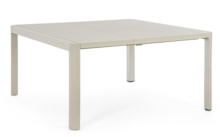 Tavolo in alluminio quadrato allungabile "Kiplin" 149 X 97/149 cm