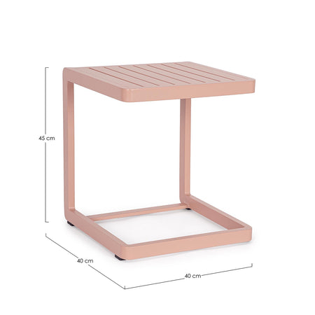 Tavolino da caffe "Konnor " per lettino da esterno e giardino 40 cm in alluminio