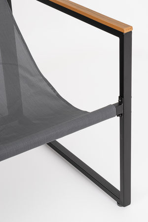 Salottino "Ilda" con poltrone, tavolino e divanetto, struttura in acciaio