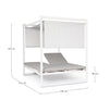 Lettino daybed Konnor baldacchino prendisole ad isola per giardino e piscina, reclinabile con tende