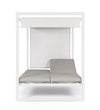 Lettino daybed Konnor baldacchino prendisole ad isola per giardino e piscina, reclinabile con tende