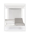 Lettino daybed Konnor baldacchino prendisole ad isola per giardino e piscina, reclinabile con tende