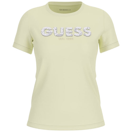 Guess t-shirt giallo pastello art. Logo Segduins W5GI17J1314A83M T-shirt Guess