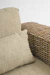 Divano in legno con cuscino Leandro