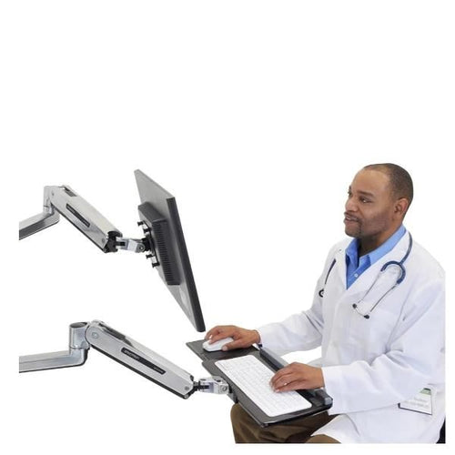Lx sit-stand keyboard arm, polished - 45-354-026