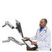 Lx sit-stand keyboard arm, polished - 45-354-026
