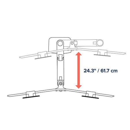 Lx desk dual direct arm matte black - 45-489-224