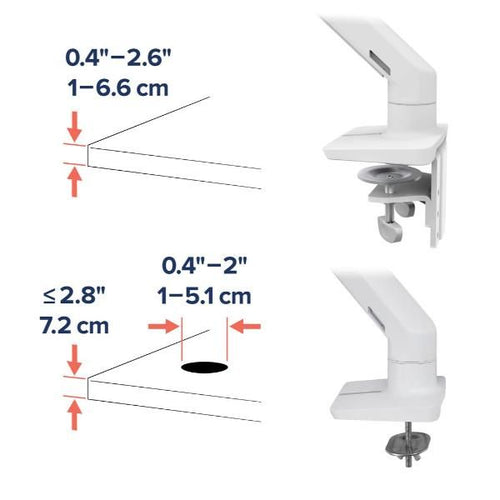 Hx desk arm with hd pivot white - 45-647-216