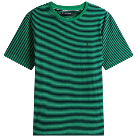 Tommy Hilfiger t-shirt verde a righe MW0MW399950CD T-shirt Tommy Hilfiger