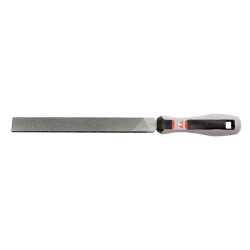 Lima piatta parallela con manico bimateriale taglio 1/2 dolce per metallo